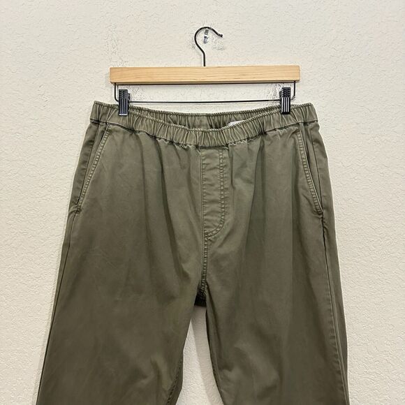 OUTERKNOWN Mens Paz Drawstring Waist Khaki Pants in Sage Green - Picture 2 of 13